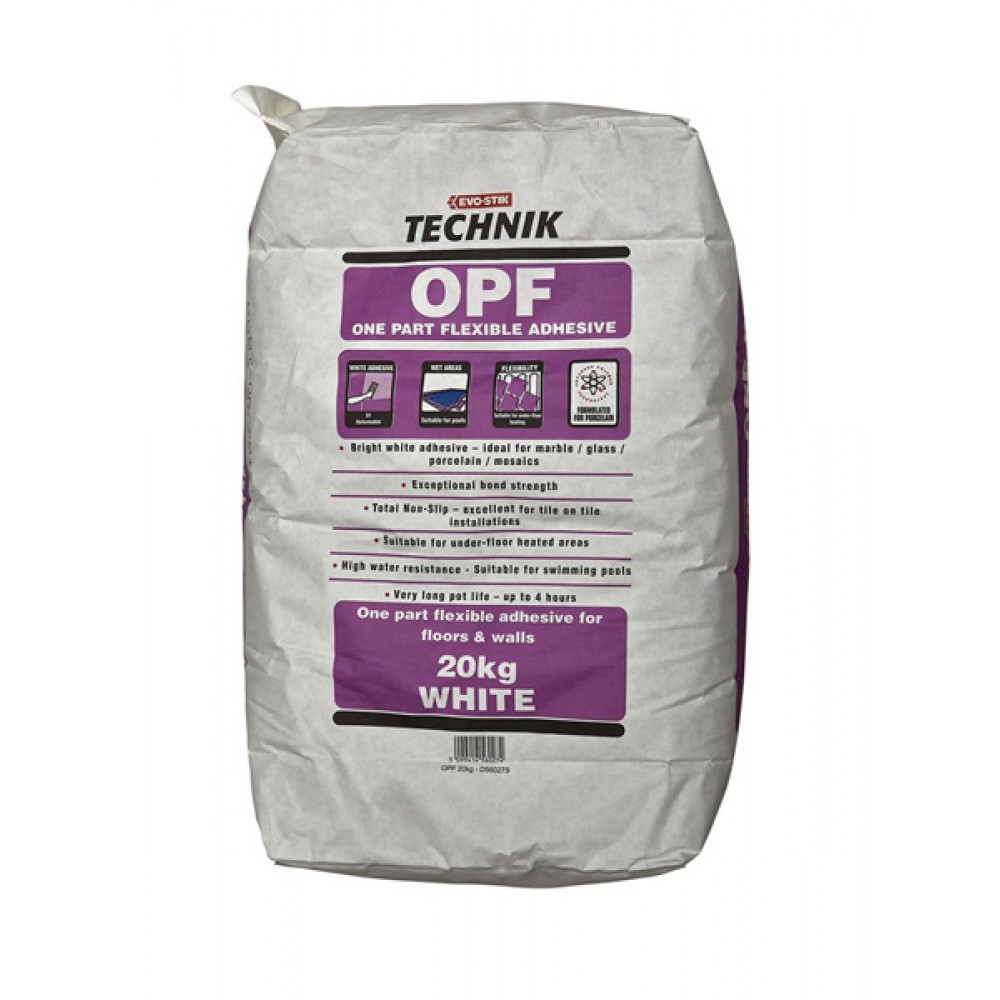 One Part Flexible Tile Adhesive | White | 20kg 