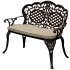 Ballygowan Love Seat With Cream Cushion | Hammered Bronze