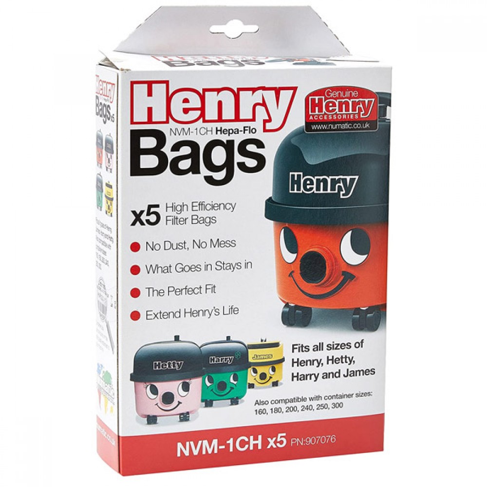 Henry Original Hepaflow Vacuum Filter Bags | Pack Of 10 | Nvm-1ch