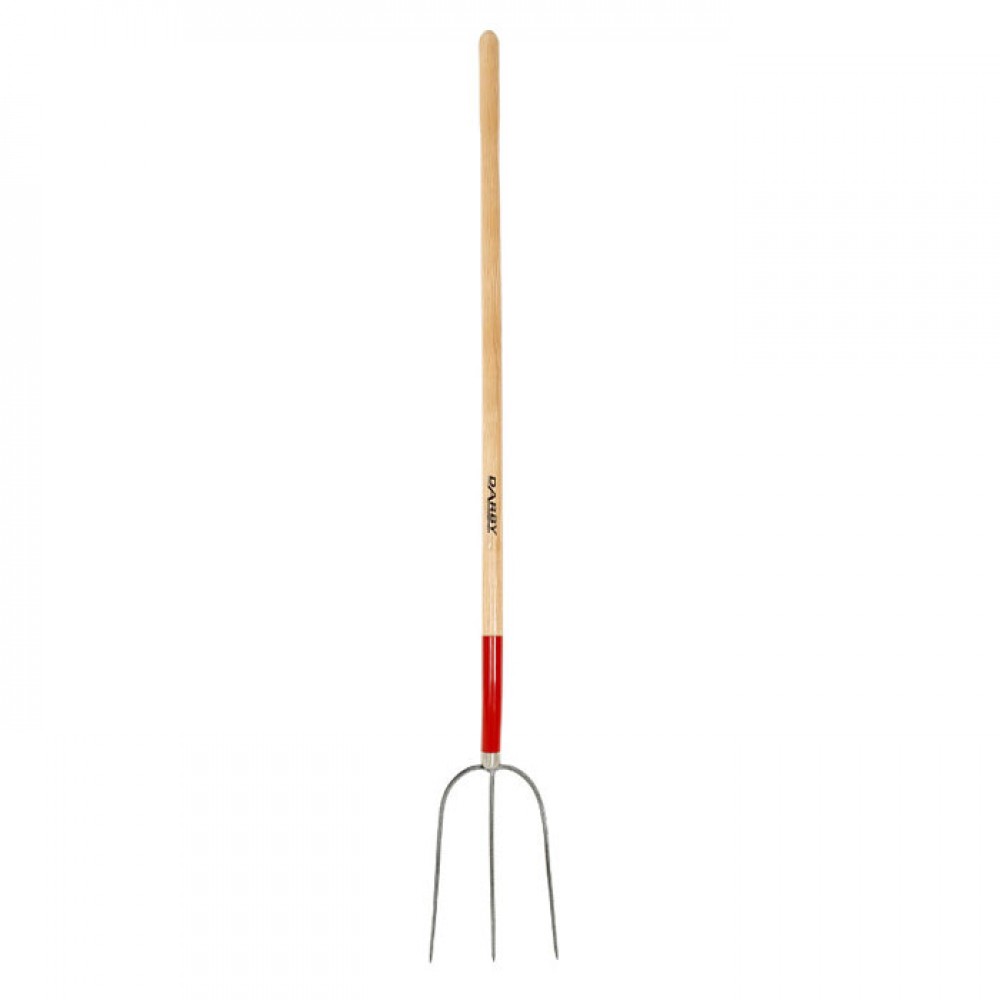 True Temper Darby 3 Prong Fork With Wooden Handle