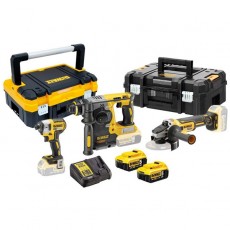 Dewalt 18v Triple Kit SDS Hammer Drill, Impact Driver & Grinder| DCK305P2T