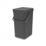 Brabantia Sort & Go Waste Bin 16 Litre | Grey |109966