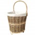 Castle Living Wheeled Rattan Log Basket