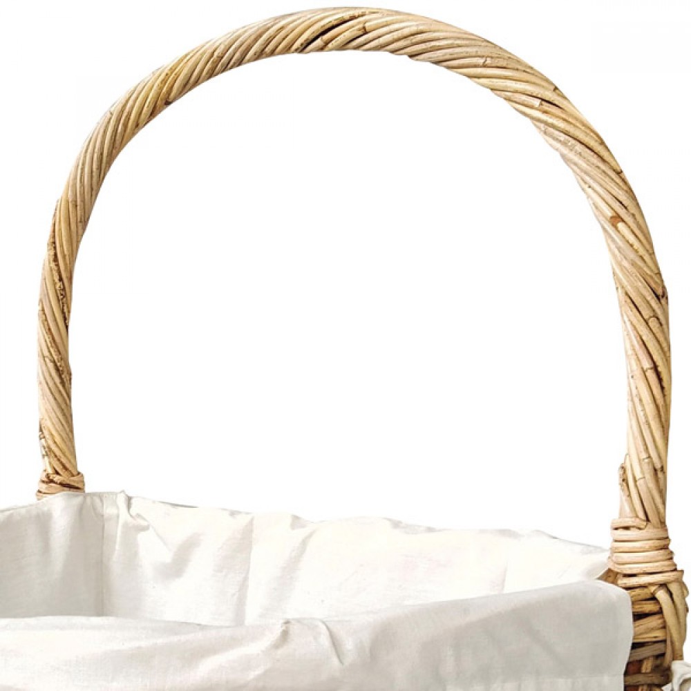 Castle Living Wheeled Rattan Log Basket