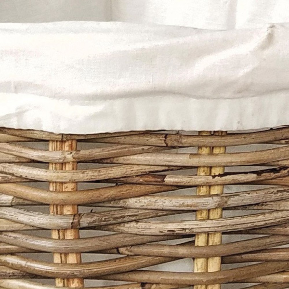 Castle Living Wheeled Rattan Log Basket