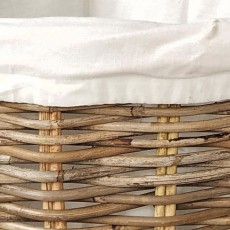 Castle Living Wheeled Rattan Log Basket