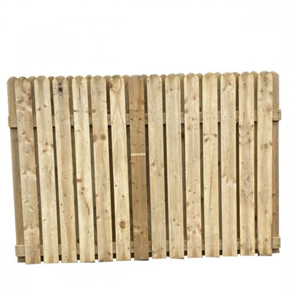 Hit & Miss Round Top Panel Fence | Size Options