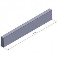 6" X 2" Flat Top Concrete Garden Edging | Per Yard