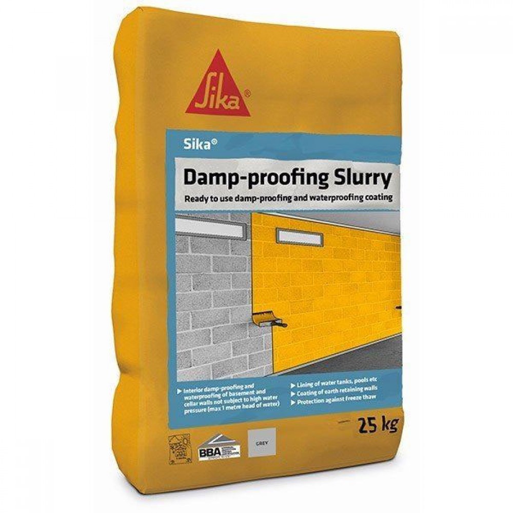 Sika Damp-Proofing Slurry | Grey | 25KG | 102198