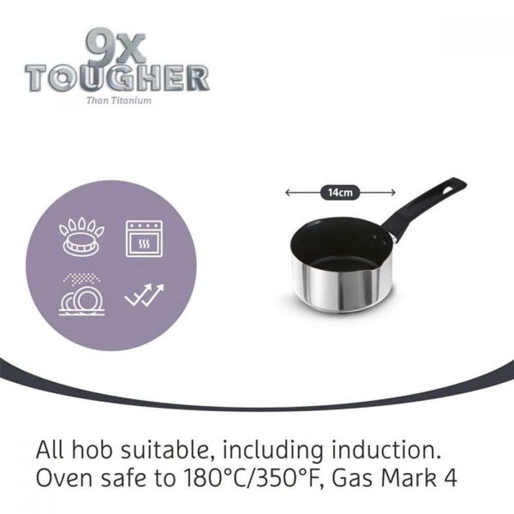 Prestige Stainless Steel 4 Piece Set With Milkpan | 76328