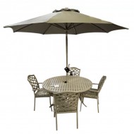 Beaumont 4 Seater Round Aluminium Set