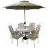 Beaumont 6-Seater Round Aluminium Garden Set | Maize