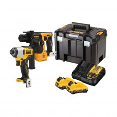 Dewalt 12v XR Bless Twin Kit SDS+ Impact Drive 2x3AH Batteries | DEWDCK2104L2