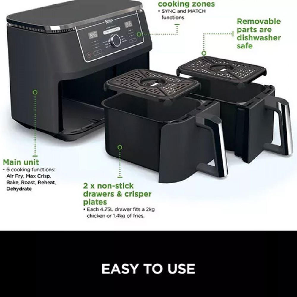 Ninja Foodi Max Dual Zone Air Fryer | AF400UK