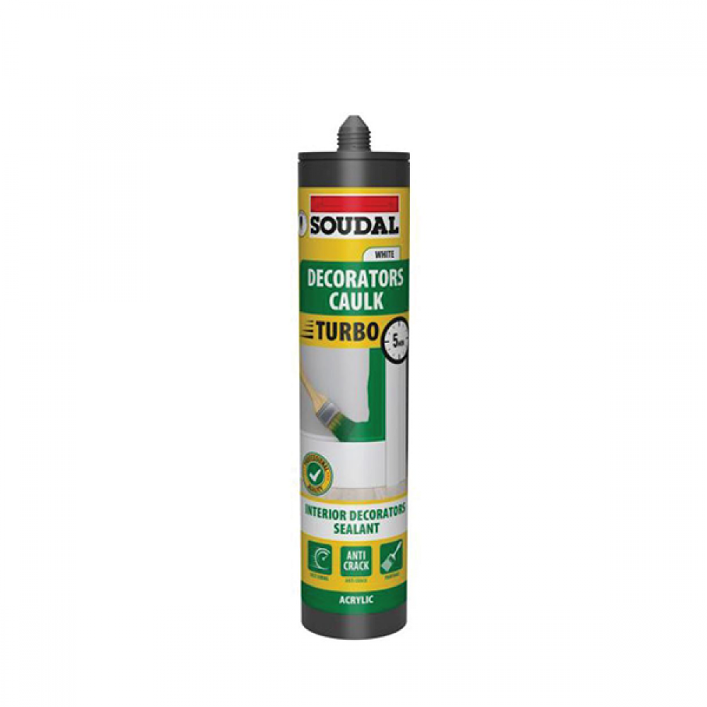 Turbo Caulk Paintable Acrylic Sealant 290ml White | 159283