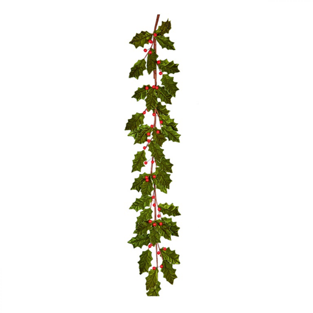 Holly Garland With Red Berries & 40 Red Leds | DF232199