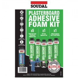 Soudal Plasterboard Adhesive Foam Kit | 7 In 1