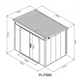 Satus Shed 9x6 Standard Steel Shed | Anthracite Grey