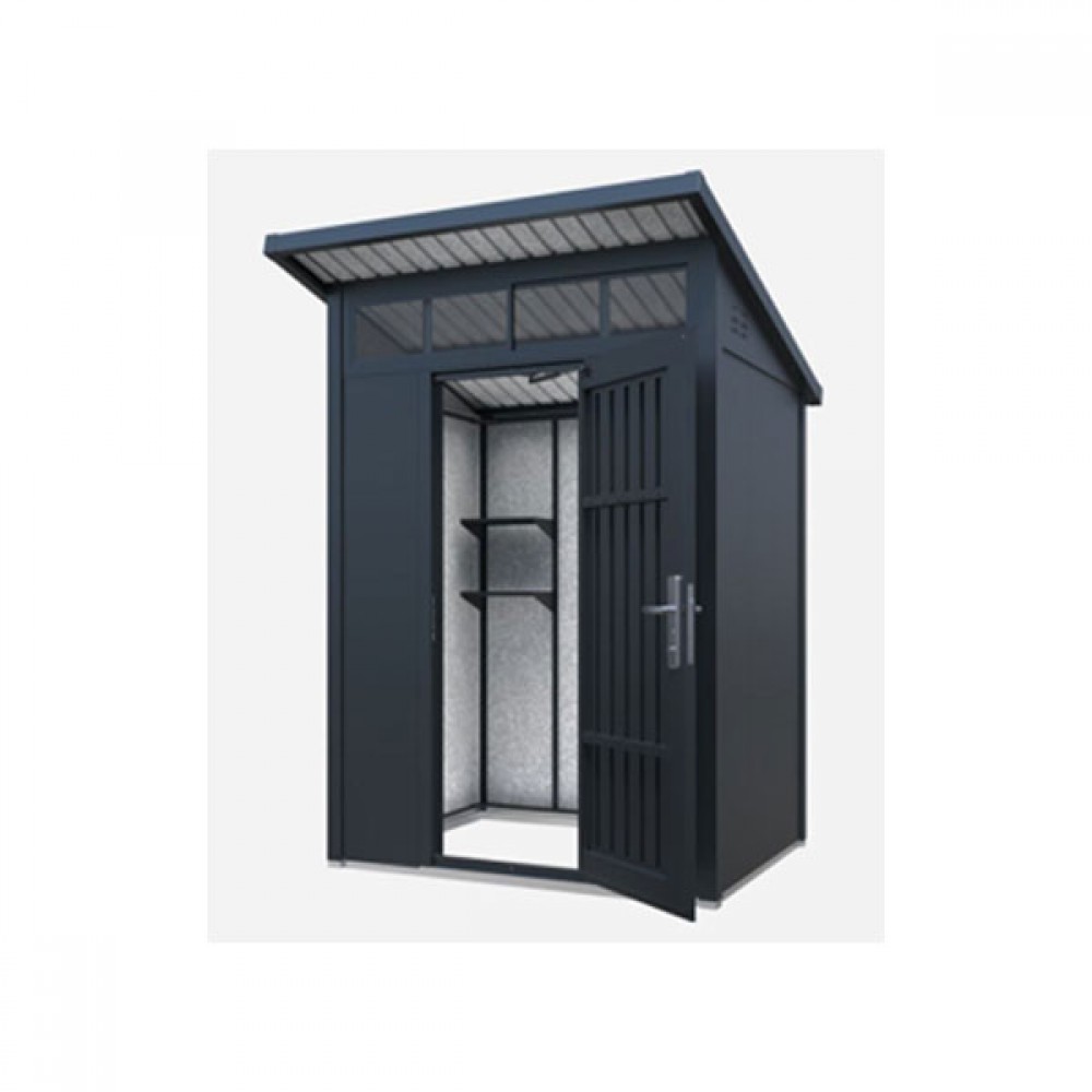 Satus 6x4 Premium Powder Coated Steel Shed | Anthracite Grey