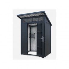 Satus 6x4 Premium Powder Coated Steel Shed | Anthracite Grey