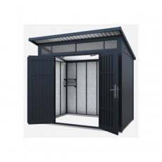 Satus 9x6 Premium Powder Coated Steel Shed | Anthracite Grey