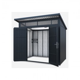 Satus 9x6 Premium Powder Coated Steel Shed | Anthracite Grey