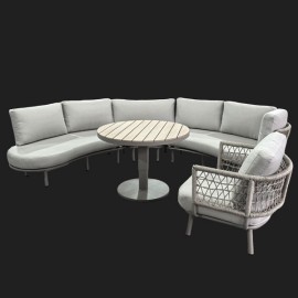 Porto Casual Dining Set with Lounge Chair