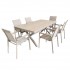 Lioni Aluminium & Polywood Rectangle 6 Seater with Cover
