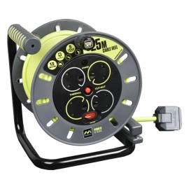 4 Socket 25m 13amp Medium Open Reel | OMU25134SL-PX