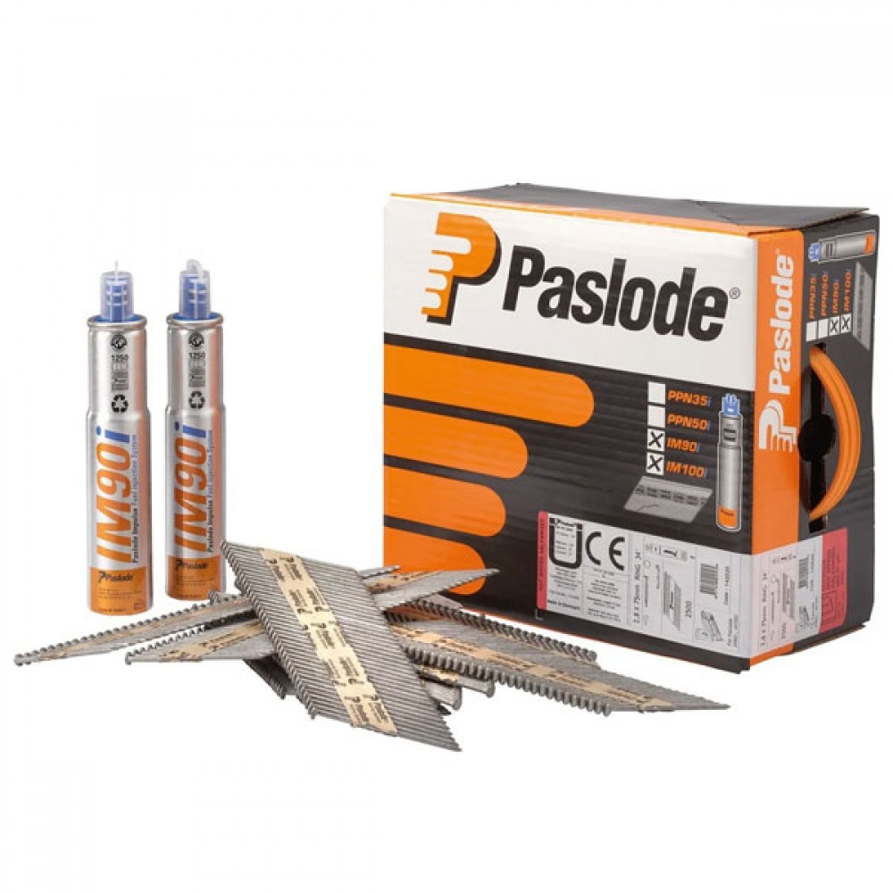 Paslode 90x3.1mm Straight Bright (2200+2fuel)
