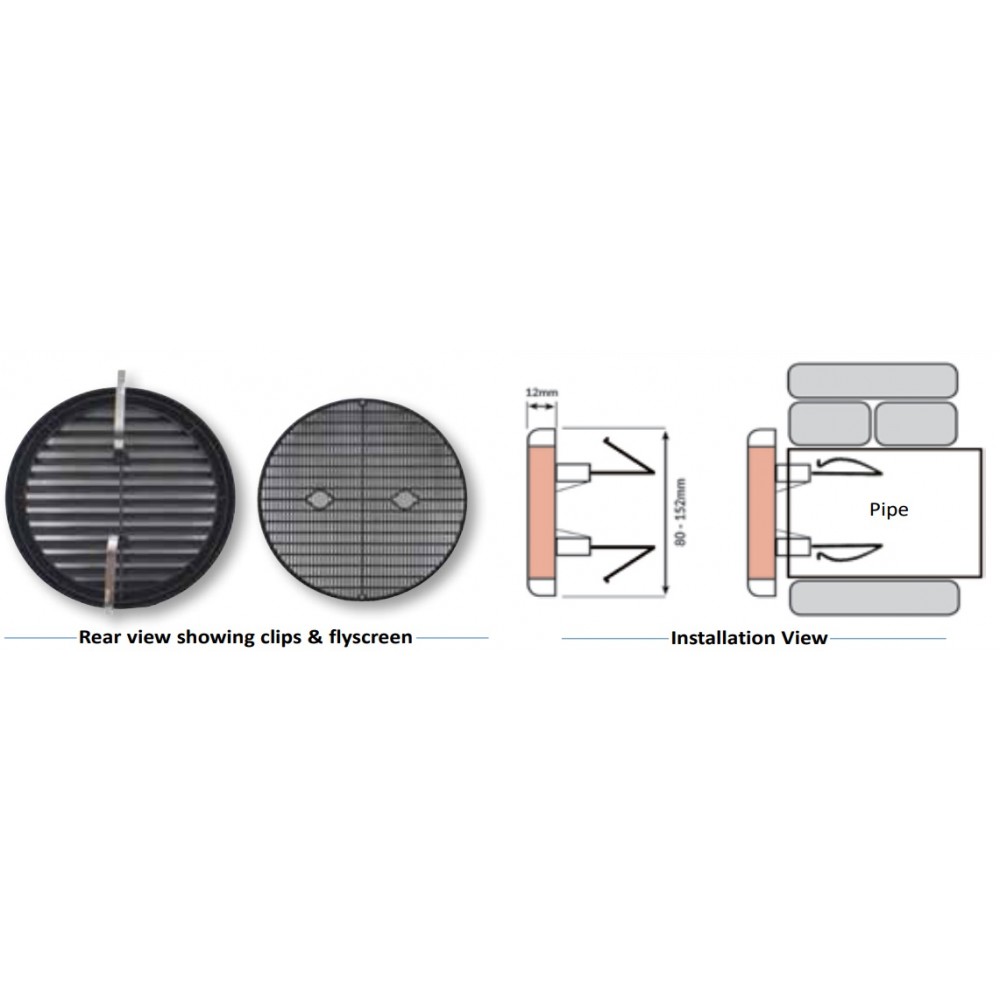 Tiger White Grille Vent With Flyscreen|Round 