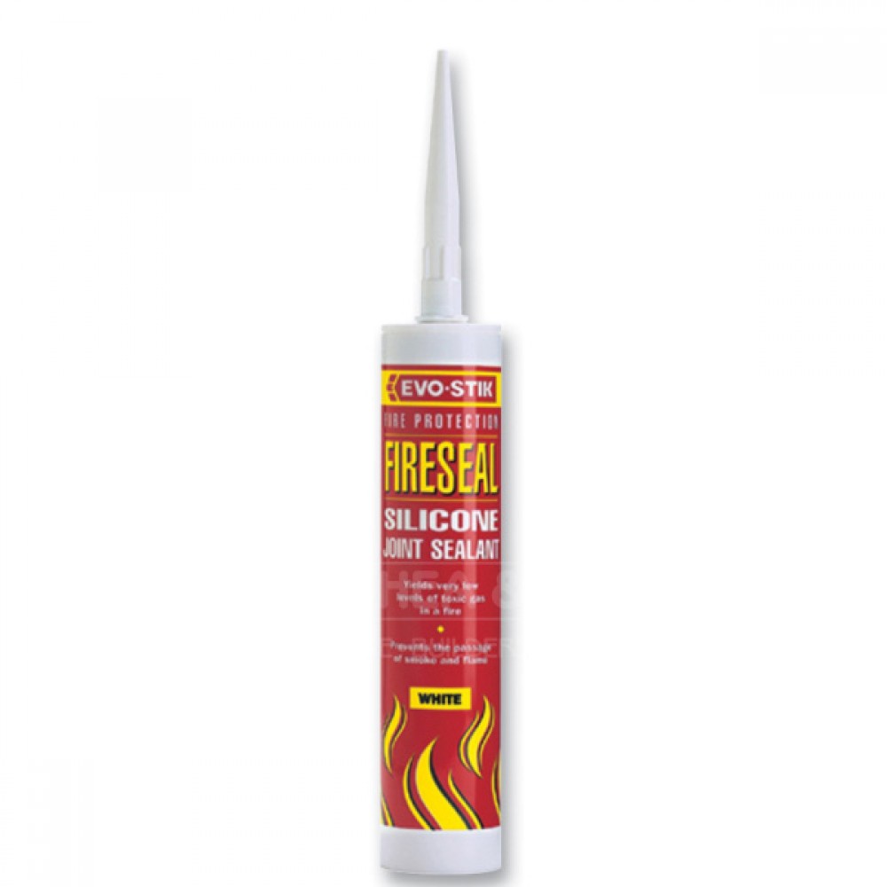 Evo-stik Fireseal Silicone Sealant | White | 300ml
