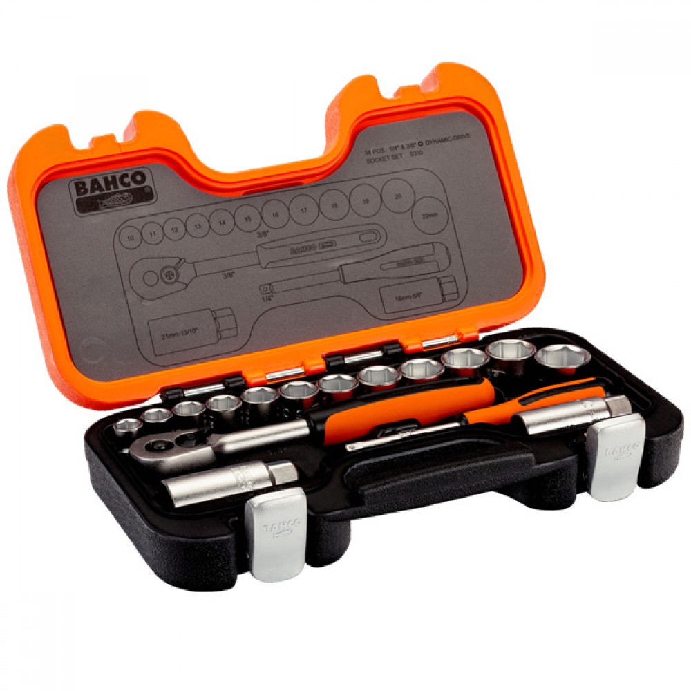 Bahco 34pce 3/8in Socket Set | BAHS330