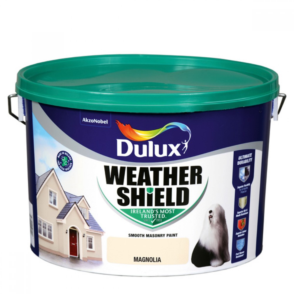 Dulux Weathershield Masonry Paint | Magnolia | 10l