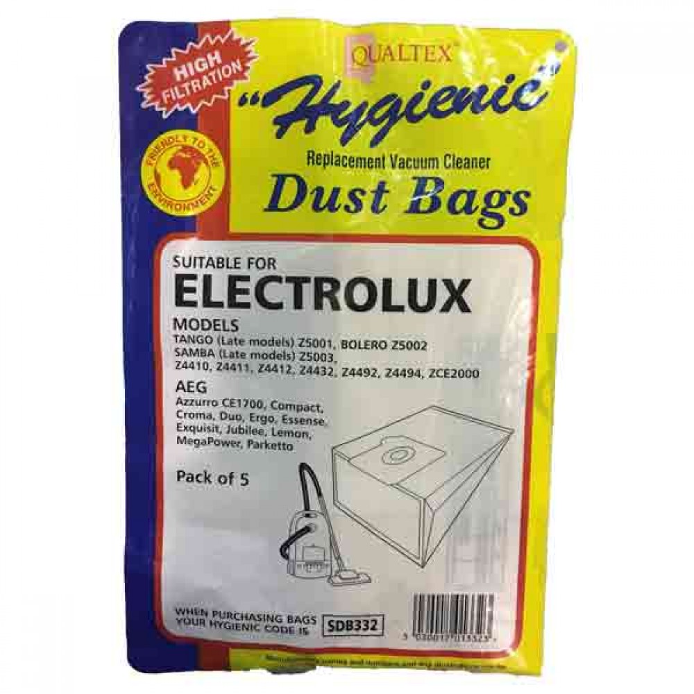 Exsparetise Hoover Bag 332 (5 Pack)