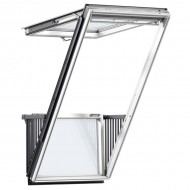 Velux CABRIO Single Balcony Window | White Painted | For Tile | GDL SD0W001
