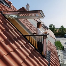 Velux CABRIO Single Balcony Window | White Painted | For Tile | GDL SD0W001