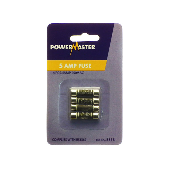 Powermaster 5amp Plug Fuse (4) | 1521-02