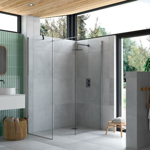 Flair Ayo 10mm Modular Wetroom Panel Silver 900mm