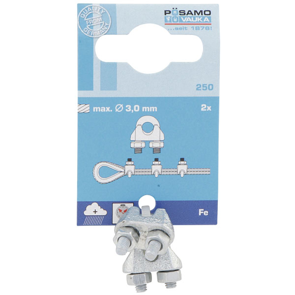 Posamo Wire Rope Clip 5mm Zinc Plated (2) | PS2100600022