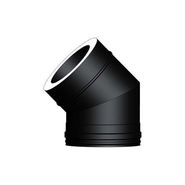System 2 Black 45 Degree Bend | Choose Diameter