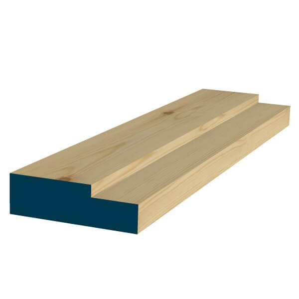 Red Wood Rebated Door Frame Set 40mmx132mm