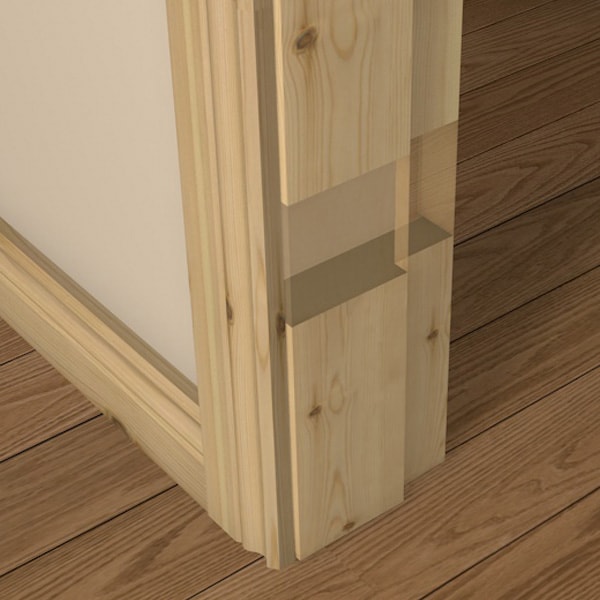 Red Wood Rebated Door Frame Set 40mmx132mm