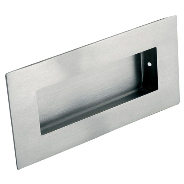 Flush Pull Rectangular | 100mm X50mm | Satin Stainless Steel