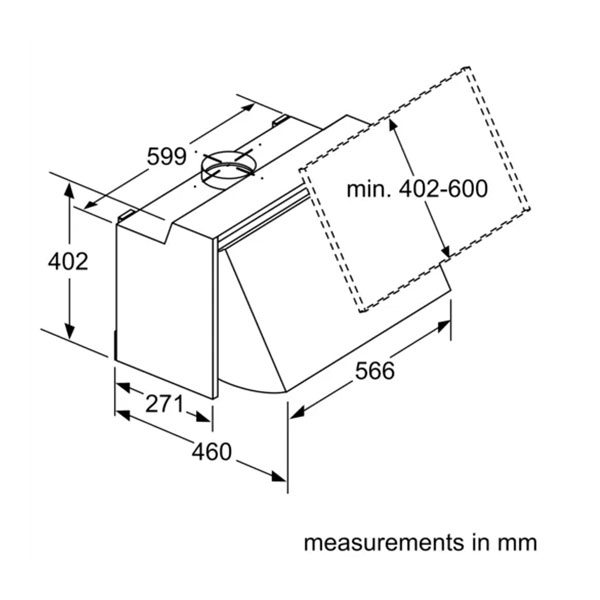 Neff 60cm Integrated Hood | D64mac1xob