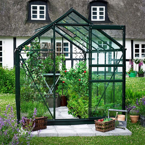 Popular Greenhouse | 8' x 6' | Green | Toughened Glass