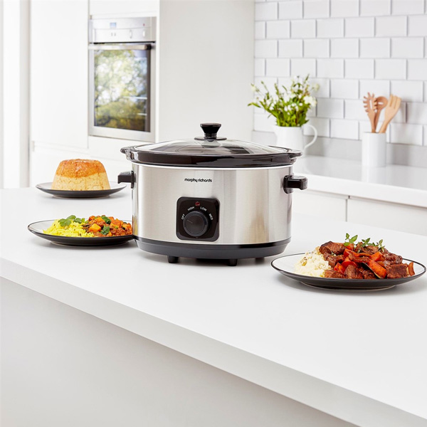 Morphy Richards Brushed Stainless Steel 6.5 Litre Slow Cooker | 461013