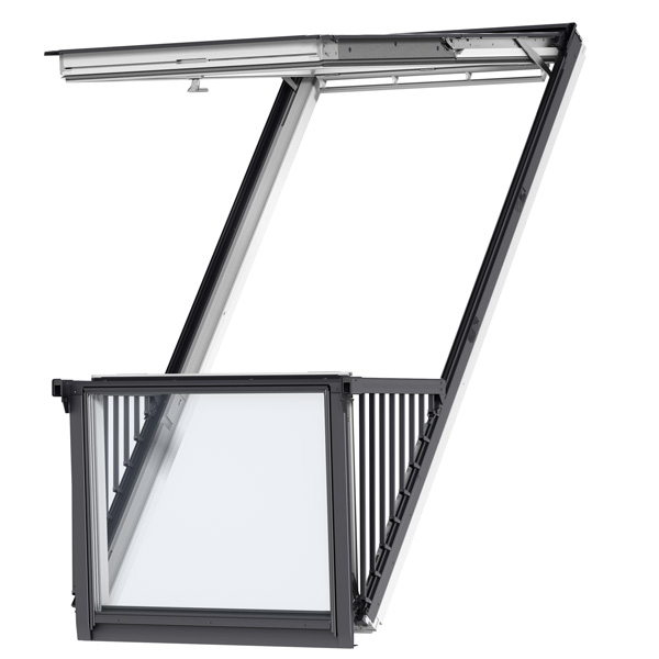 Velux CABRIO Double Balcony Window | White Painted | For Tile | GDL SK0W224