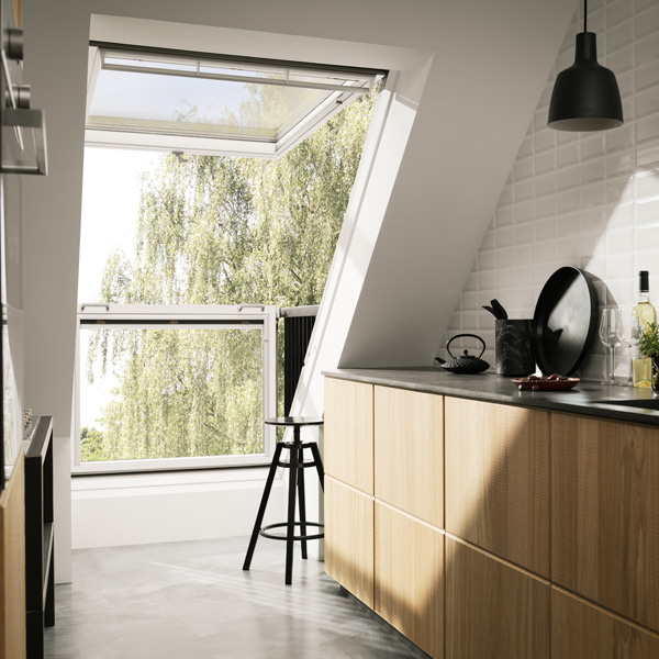Velux CABRIO Double Balcony Window | White Painted | For Tile | GDL SK0W224