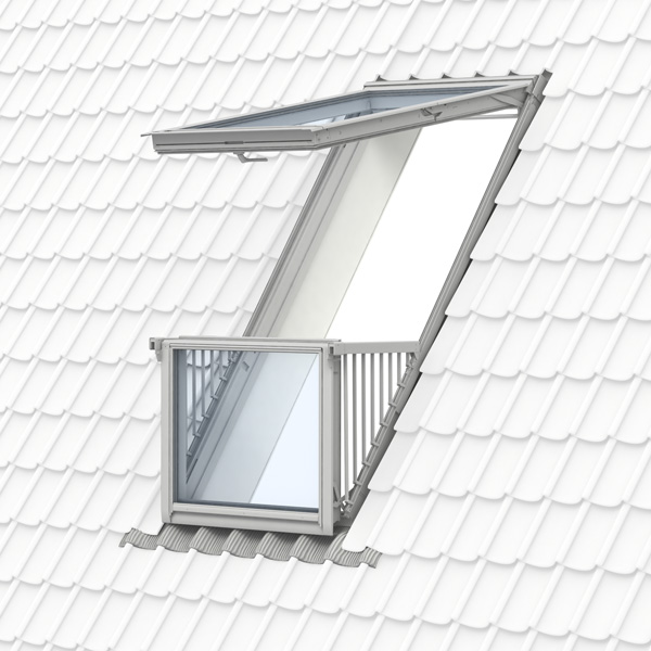 Velux CABRIO Double Balcony Window | White Painted | For Tile | GDL SK0W224